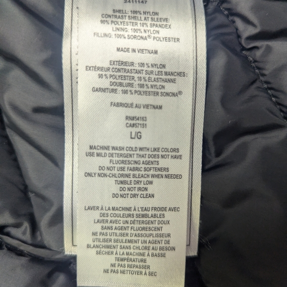 Tommy Hilfiger Quilted Black Hooded Jacket Size Large - Picture 7 of 12